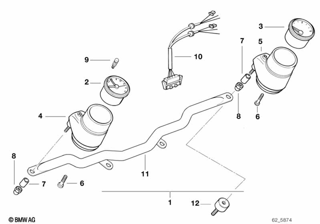 62131244523 - Instruments: Sleeve -  for BMW-Motorrad Image