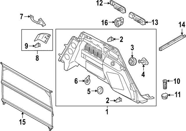 80F863880MHCK - Body: Quarter Trim Panel for Audi Image