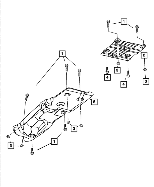 55176694AF - Exhaust: Muffler Shield for Mopar Image