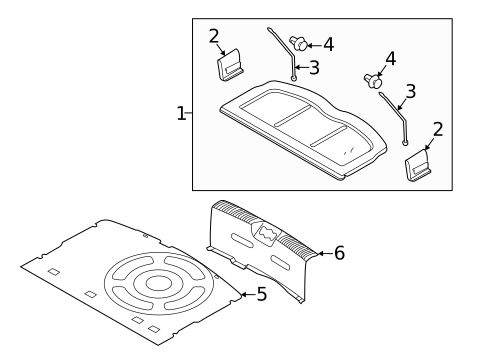 Interior Trim - Rear Body for 2014 Kia Rio #1