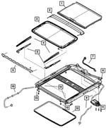 1AQ73BD1AA - Body Sheet Metal Except Doors: Sunroof Sunshade for Mopar Image