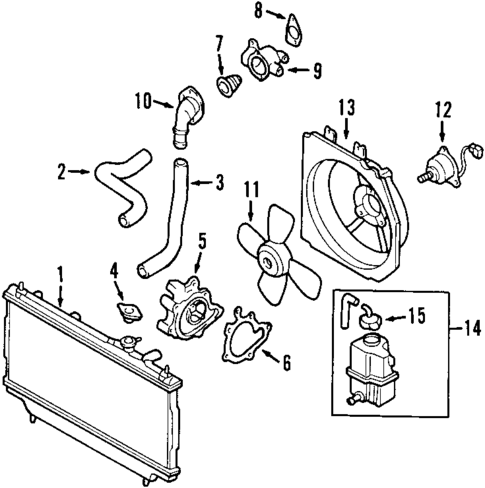 Cooling System for 1999 Mazda Protege #0