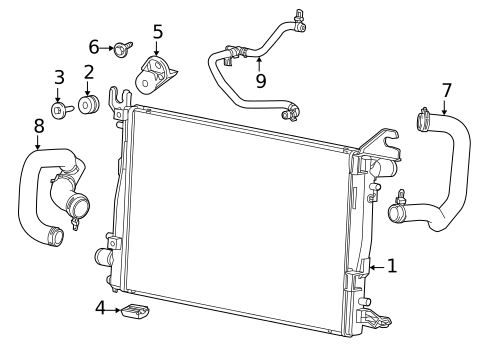 Radiator & Components for 2013 Ram 3500 #1