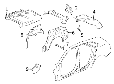 Inner Structure for 2018 Cadillac XT5 #1