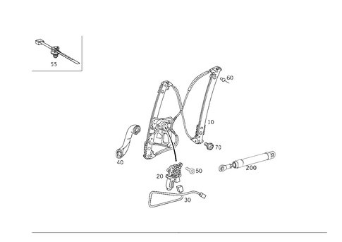 Window Regulator for 2004 Mercedes-Benz S 430 #1