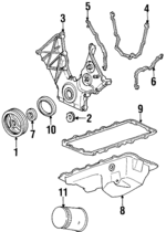 F5OY6316A - Engine: Damper Assembly for Ford: Contour | Lincoln: Continental, Mark VIII Image