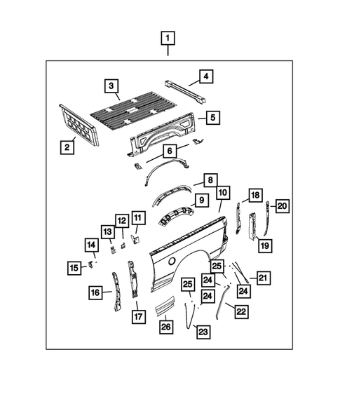 Pick-up Box and Fuel Filler Door for 2014 Ram 3500 #0