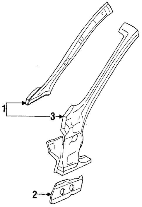 Hinge Pillar for 1997 Nissan 200SX #0