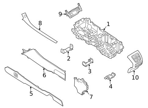 Center Console for 2015 Ford Special Service Police Sedan #1