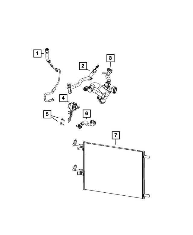 68564629AA - : Radiator Outlet Hose for Mopar Image