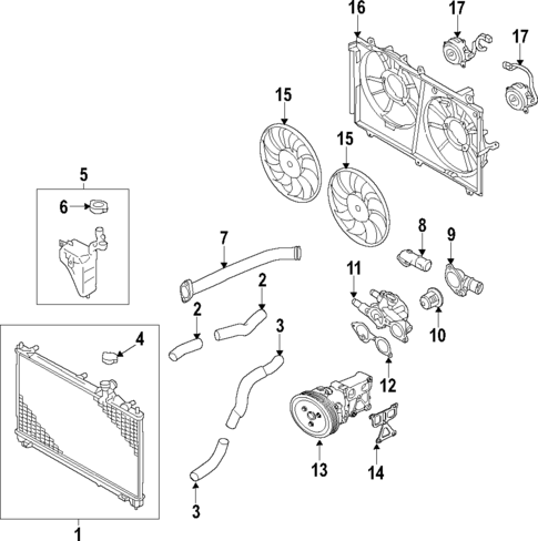 Radiator & Components for 2018 Mitsubishi Outlander #1