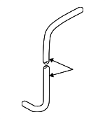 61668362762 - Body: Washer Hose for BMW: 1 Series M, 128i, 135i, 135is, 323Ci, 323i, 325Ci, 325i, 325xi, 328Ci, 328i, 328i xDrive, 328xi, 330Ci, 330i, 330xi, 335d, 335i, 335i xDrive, 335xi, 525i, 528i, 530xi, 535i xDrive, 535xi, 540i, 645Ci, 650i, 745i, 745Li, 750i, 750Li, 760i, 760Li, Alpina B7, M3, M6, X1, X3, X5, Z4 Image