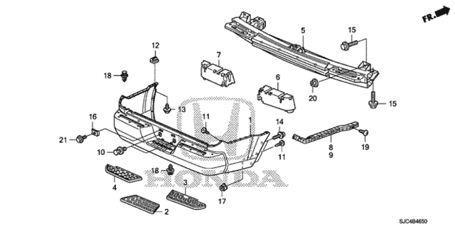 Rear Bumper (1) for 2007 Honda Ridgeline #0