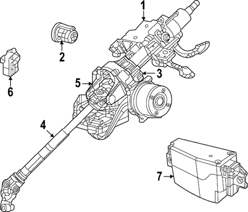 Steering Column Assembly for 2022 Jeep Grand Cherokee L #0