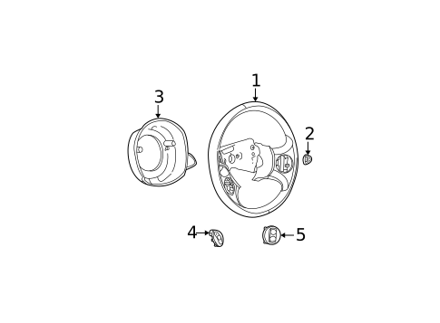 Steering Wheel & Trim for 2004 Saturn Ion #0