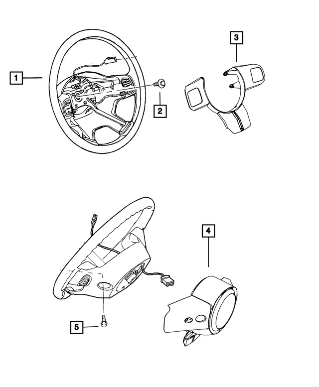 1TV20DX9AA - : Steering Wheel Back Cover for Mopar Image