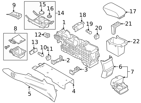 Front Console for 2018 Ford Police Interceptor Utility #0