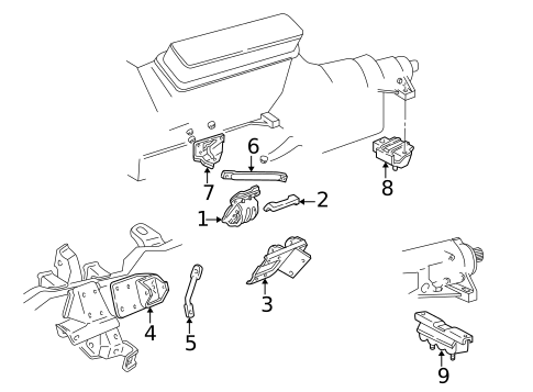 Engine & Trans Mounting for 1995 GMC C1500 Pickup #0