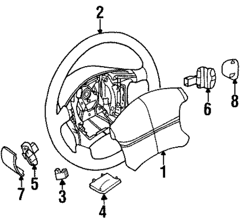 Steering Wheel & Trim for 2002 Mercury Villager #0