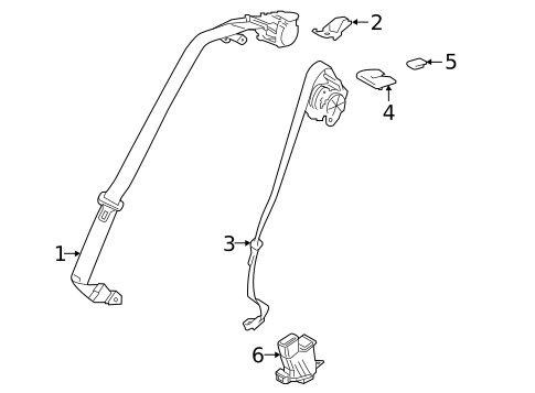 Rear Seat Belts for 2022 Toyota RAV4 #0