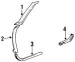 20722336 - Body: Pillar Trim for Buick: Reatta Image