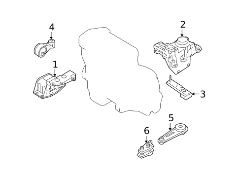 Engine & Trans Mounting for 2012 Nissan Rogue #0