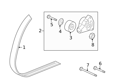 Belts & Pulleys for 2007 Honda CR-V #0
