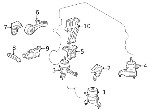 Engine & Trans Mounting for 2015 Lexus ES300h #0