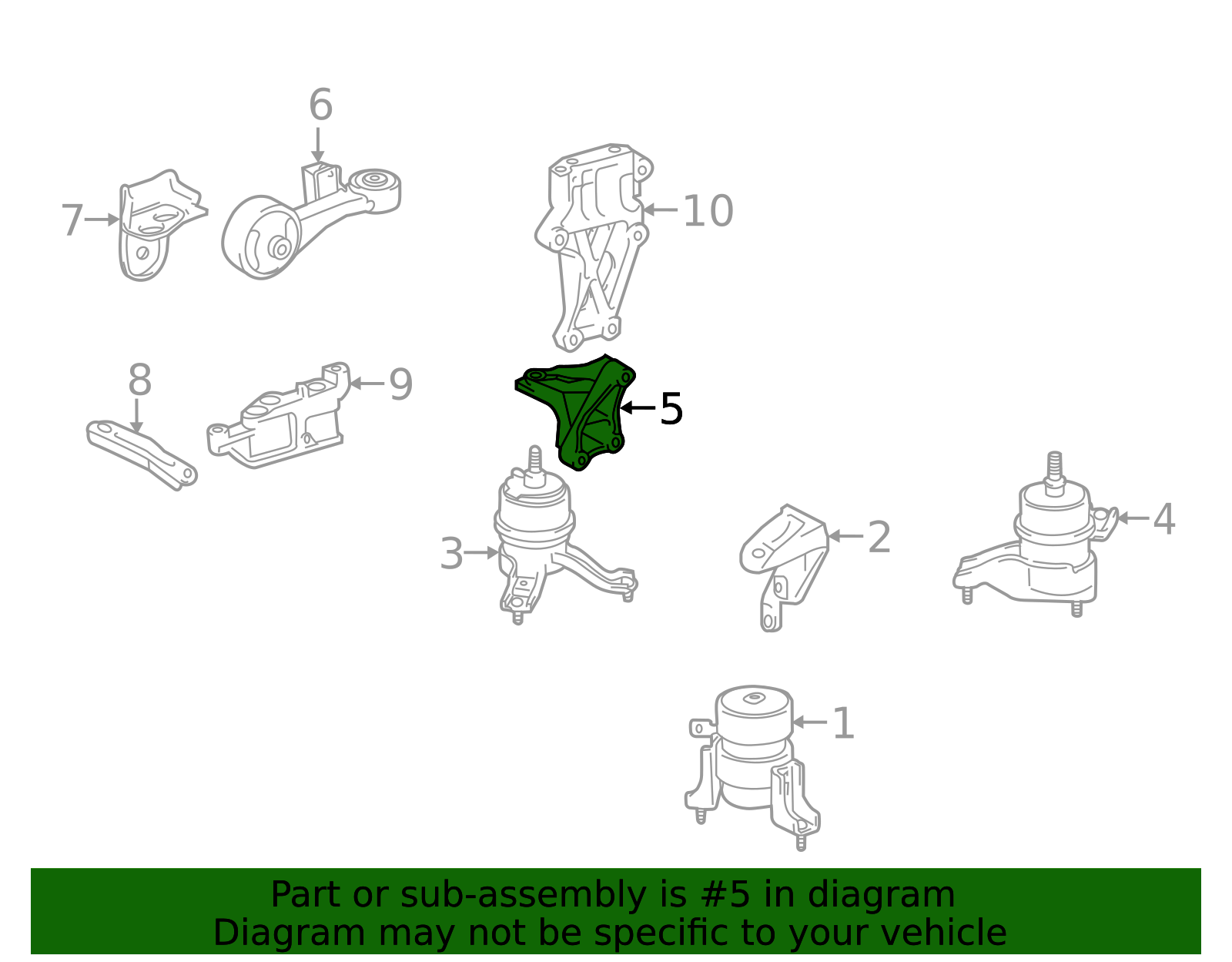 Lexus Engine Mount Bracket ? Secure Powertrain Support ? Part # 12319 ...