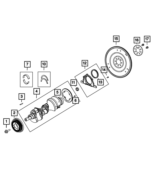 « 68629476AA – Engine : Vilebrequin Trs Roulement pour Mopar Image »