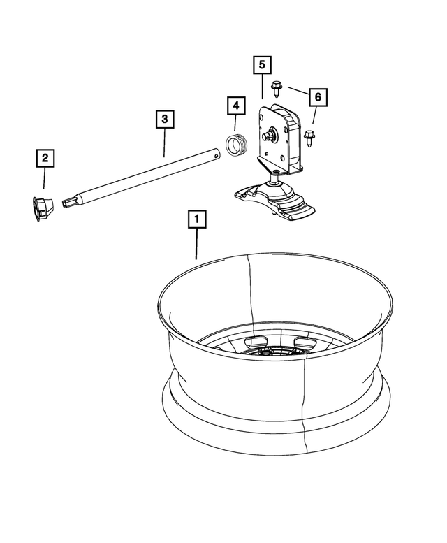 68453827AC - Wheels: Spare Tire Carrier Winch for Mopar Image image