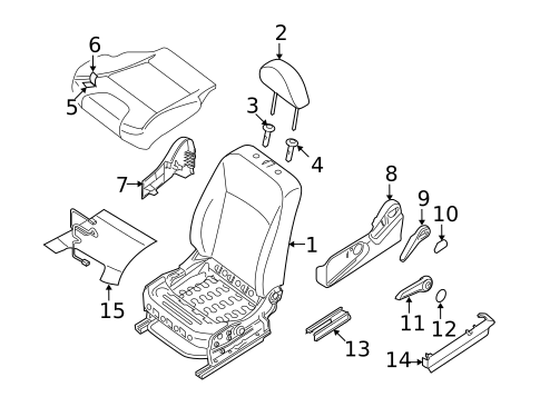 Front Seat Components for 2007 Nissan Sentra #0