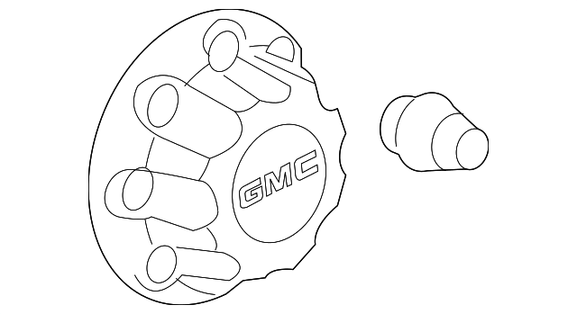2017-2019 GMC Front and Rear Wheel Trim Cap 22909152 GM | GMPartsDirect.com