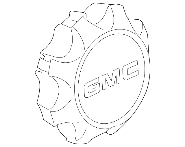 2011-2019 GMC Button Style Center Cap with GMC Logo 09597794 GM ...