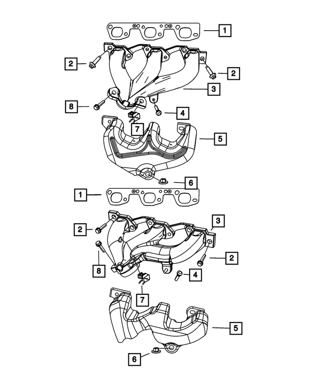 4892448AB - 3.8L Gas; Engine: Exhaust Manifold Shield for Mopar Image
