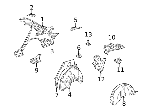Inner Components for 2004 Lexus LS430 #0