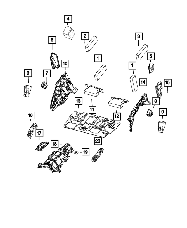 68542779AA - Interior Trim: Silencer Stuffer for Mopar Image