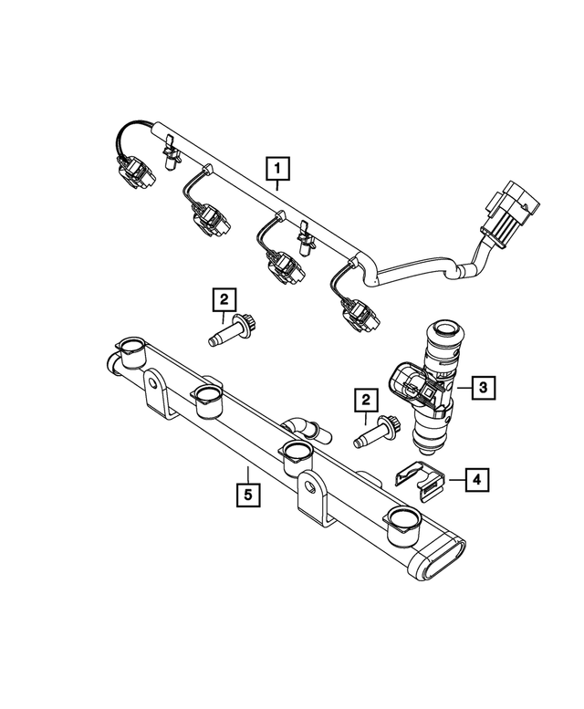 68171963AA - Fuel: Injector Wiring for Mopar Image