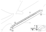 51717000639 - Vehicle Trim: Door Sill Cover, Primed Left for BMW Image