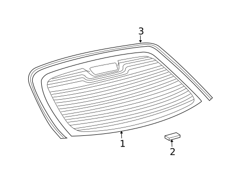 Glass & Hardware - Back for 2007 Saab 9-3 #0