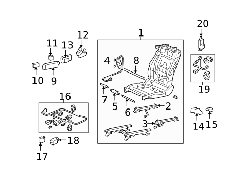 Power Seats for 2010 Acura TSX #1