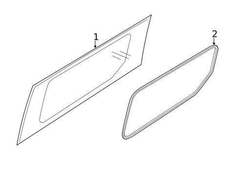 Glass - Side Door for 2014 Ford Transit Connect #1