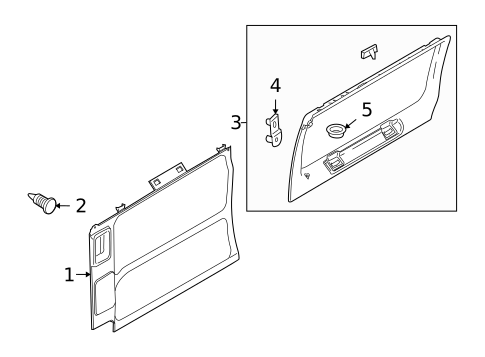 Interior Trim - Side Door for 2013 Ford E-350 Super Duty #1
