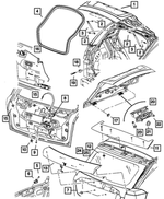 5115748AF - : Lift-Gate Hinge, Right for Dodge: Caliber | Jeep: Compass, Patriot Image