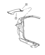 TZ29TL2AB - Interior Trim: A Pillar Trim Cover, Left for Mopar Image