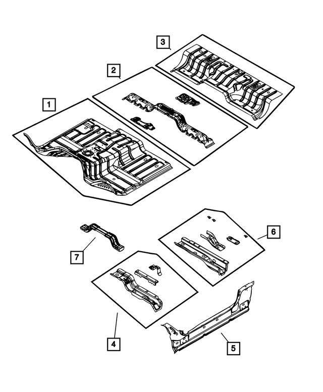 68034686AB - Body Sheet Metal Except Doors: Crossmember Baffle for Mopar Image