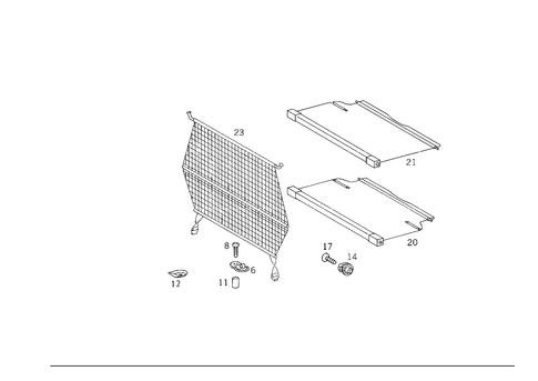 Luggage Compartment Covering for 2001 Mercedes-Benz ML430 #0