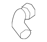 4L121058B - Cooling System: Lower Hose for Volkswagen: Beetle, Golf, Golf SportWagen, Jetta, Passat Image