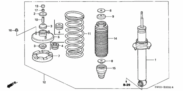 Rear Shock Absorber for 2001 Acura NSX #0