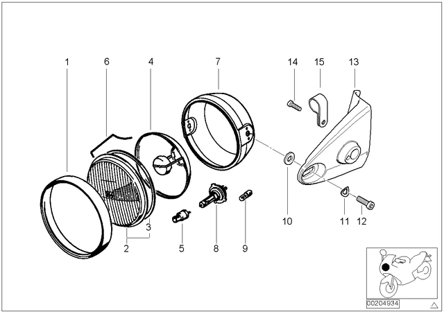 63122306736 - : Bracket Headlight Right for BMW-Motorrad Image